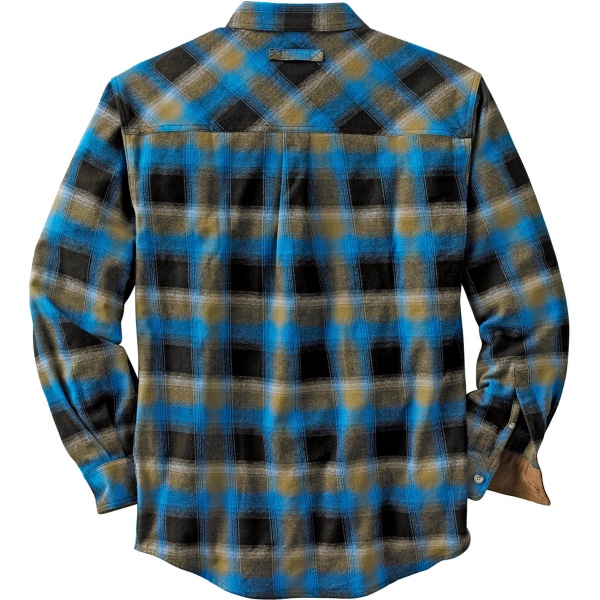 Legendary Whitetails Men's Buck Buck Camp Flannel Shirt, Long Sleeve Plaid Button Down Casual Shirt for Men, with Corduroy Cuffs, Fall & Winter Clothing, Cobalt Plaid, X-Large - Image 6