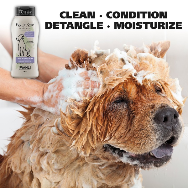 Wahl USA 4-in-1 Calming Pet Shampoo for Dogs – Cleans, Conditions, Detangles, & Moisturizes with Lavender Chamomile - Pet Friendly Formula - 24 Oz - Model 820000A - Image 8